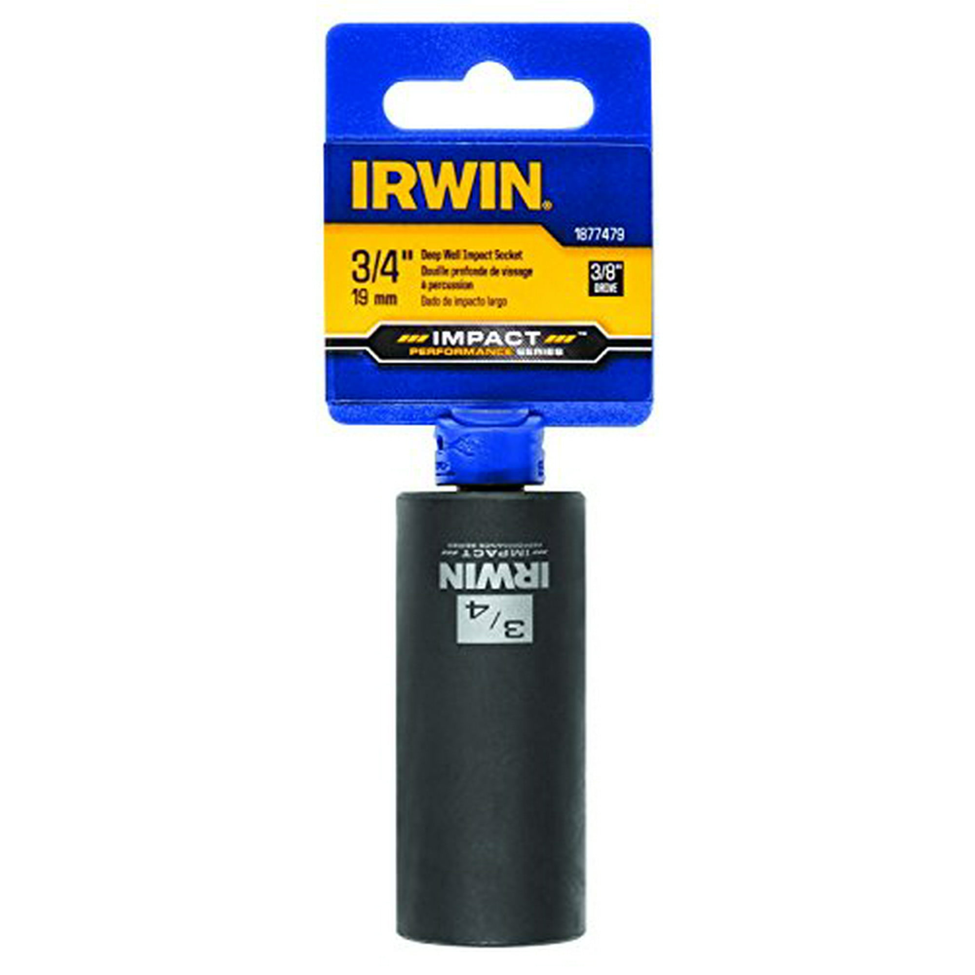 3/8-Inch 3/8-Inch Square Drive IRWIN Tools 1877473 Impact Performance Series 6-Point Deep Well Socket Bit 3/8-Inch 3/8-Inch Square Drive IRWIN Tools 1877473 Impact Performance Series 6-Point Deep Well Socket Bit